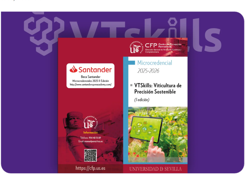 Comienza en noviembre la primera edición del curso “VTskills – Viticultura de precisión sostenible”