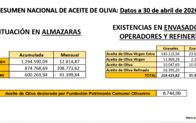 La principal provincia productora de aceite, Jaén, pierde un 31% de aceite frente a la pasada campaña