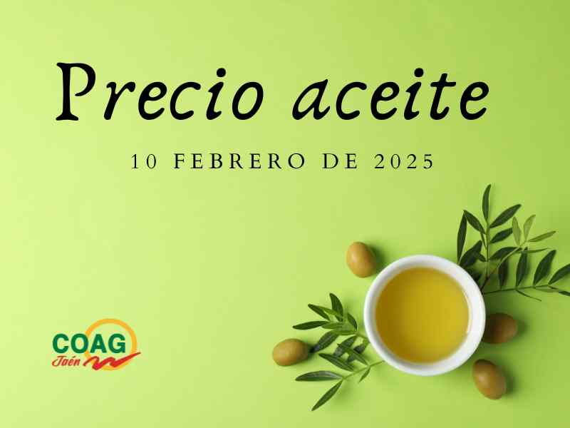 Precio medio del aceite de oliva a 10 de febrero
