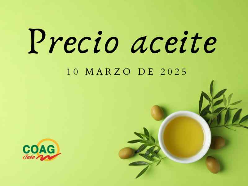 cartel PRECIO ACEITE 10 marzo 2025
