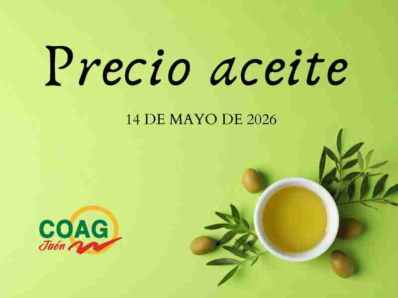 Precio medio del aceite de oliva a 14 de mayo