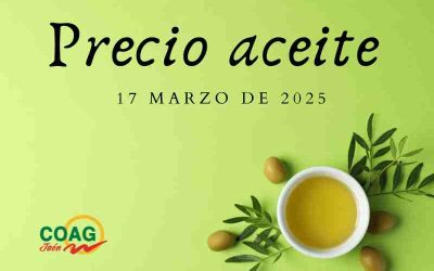 Precio medio del aceite de oliva a 17 de marzo