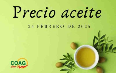 Precio medio del aceite de oliva a 24 de febrero