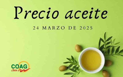 Precio medio del aceite de oliva a 24 de marzo