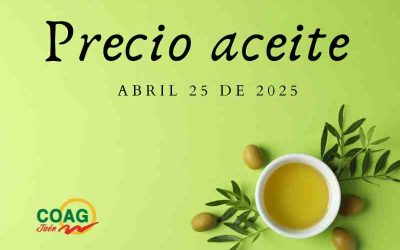 Precio medio del aceite de oliva a 25 de abril
