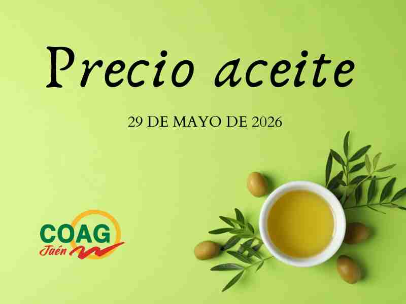 Precio medio del aceite de oliva a 29 de mayo