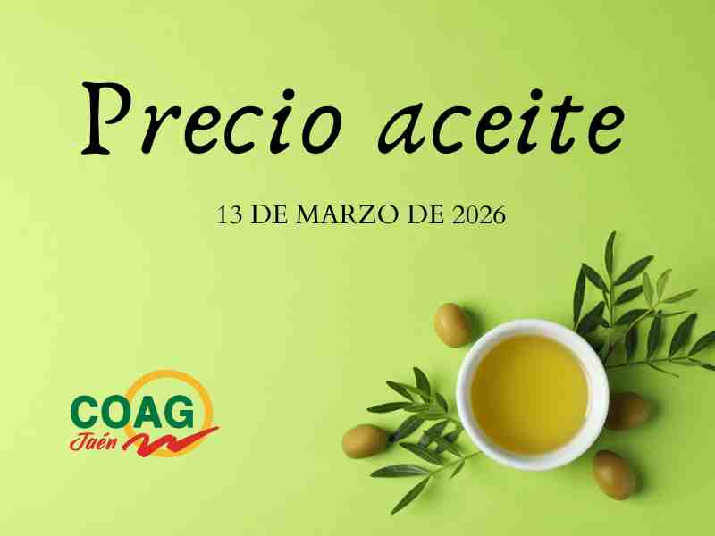 Precio medio del aceite de oliva a 13 de marzo