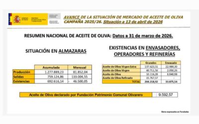 Jaén, la principal provincia productora de aceite, se quedará a 100.000 toneladas de la producción prevista
